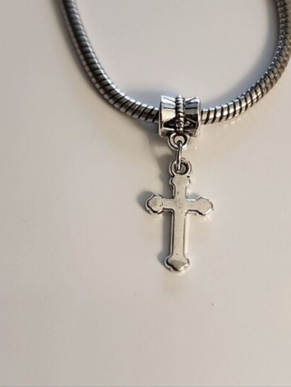 CROSS Charm for European Style Bracelets Fits Pandora Systems